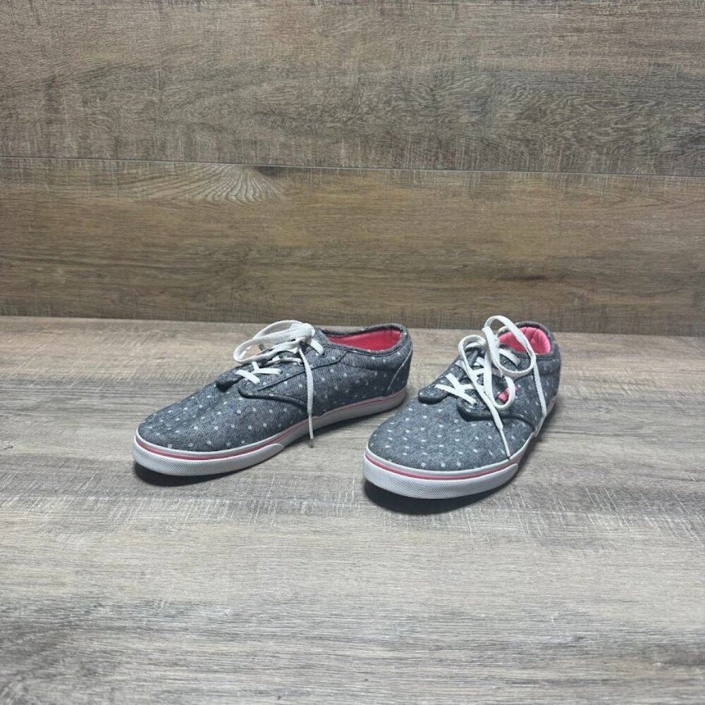 Vans Atwood Gray Polka Dot Sneakers Women's Size 6